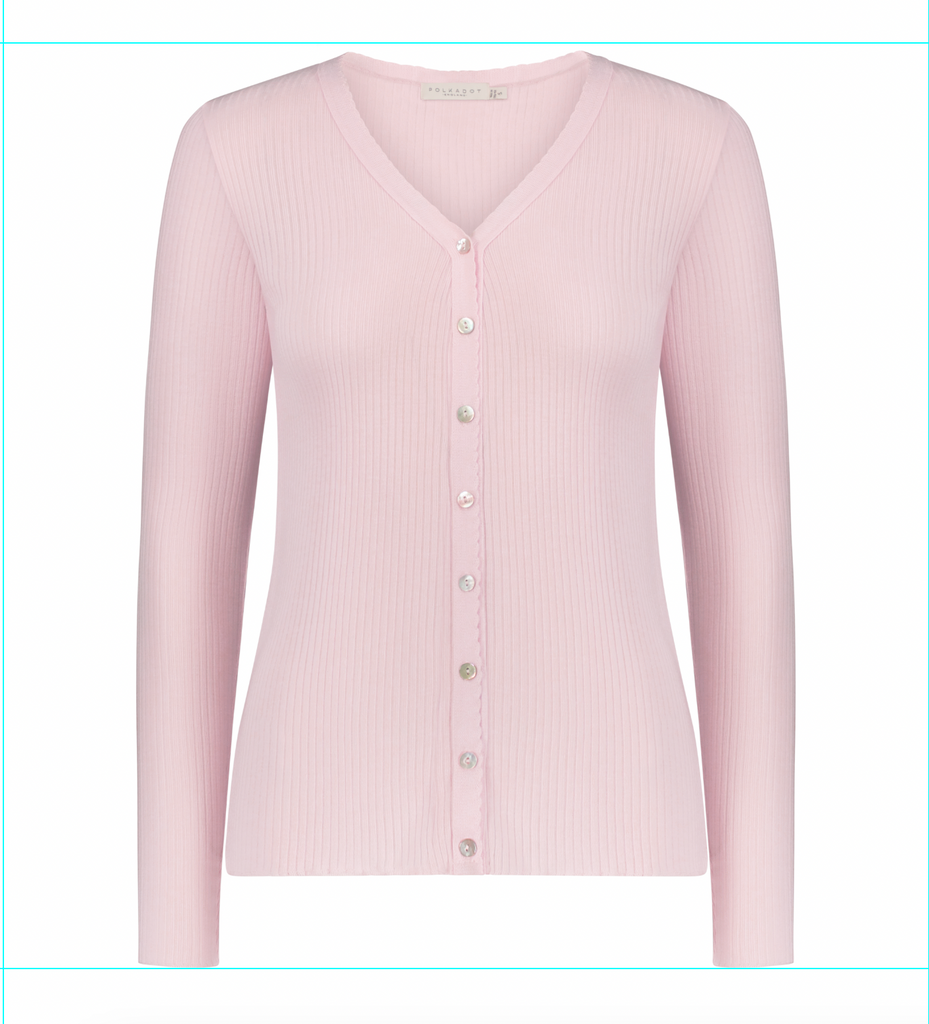 Polkadot JANE SLOUCHY RIB PJ SET - PINK BLUSH