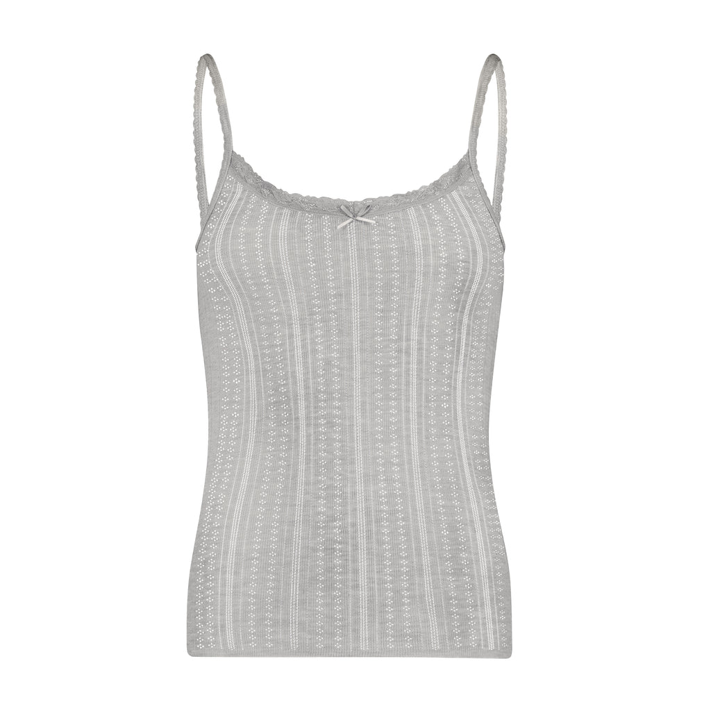Polkadot PATTI CAMI - Heather Grey Windsor Pointelle