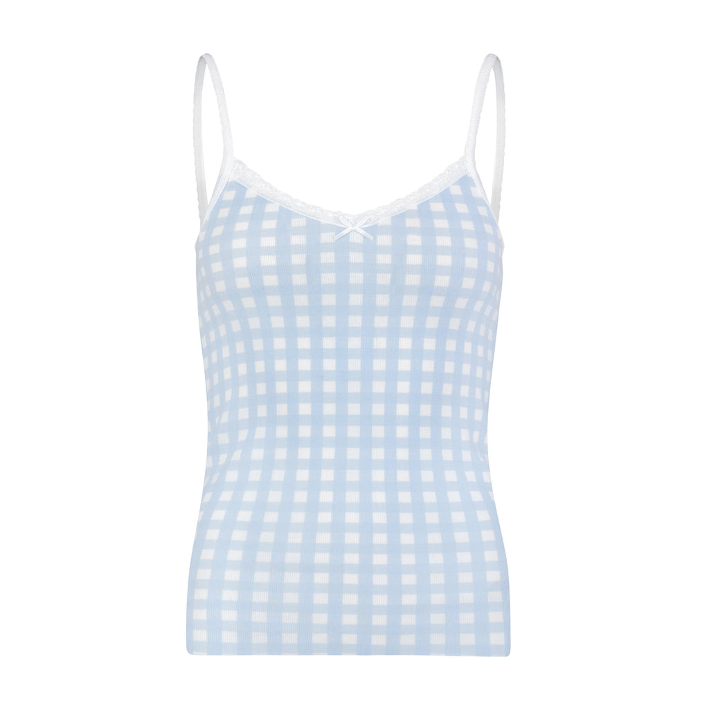 Polkadot PATTI CAMI - Blue Gingham Print