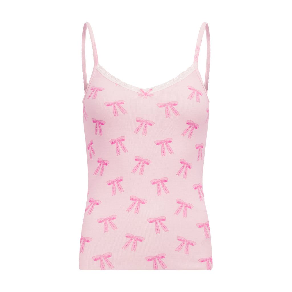 Polkadot PATTI CAMI - Pink Forever Love Bow Print