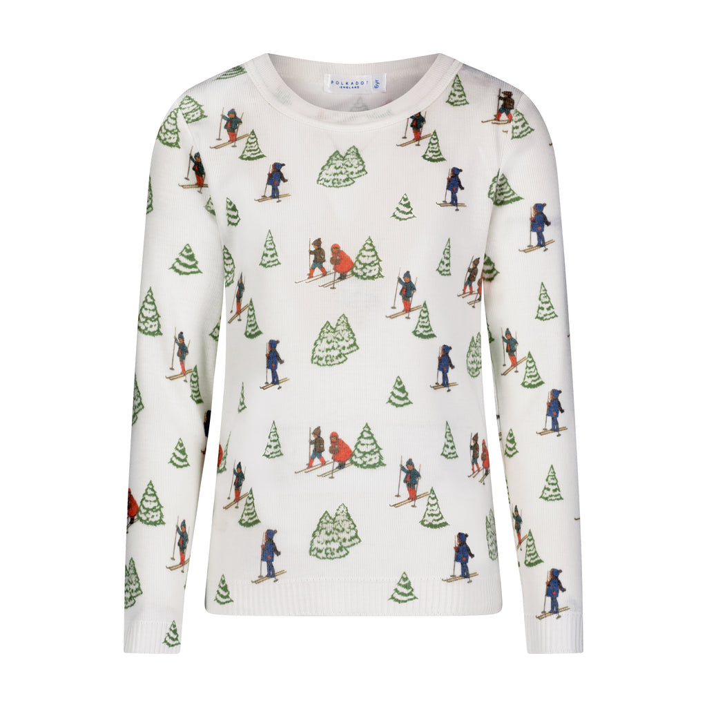 Polkadot BOYS & BABY SET Crew LS & Pant - Vintage Ski Print
