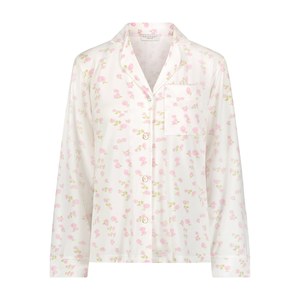 Polkadot CHARLEY Pajama Set - Pink Garden Floral -NEW COLOR