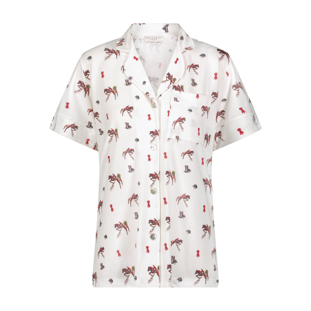 Polkadot HARRY Pajama Set - Equestrian Print -NEW COLOR