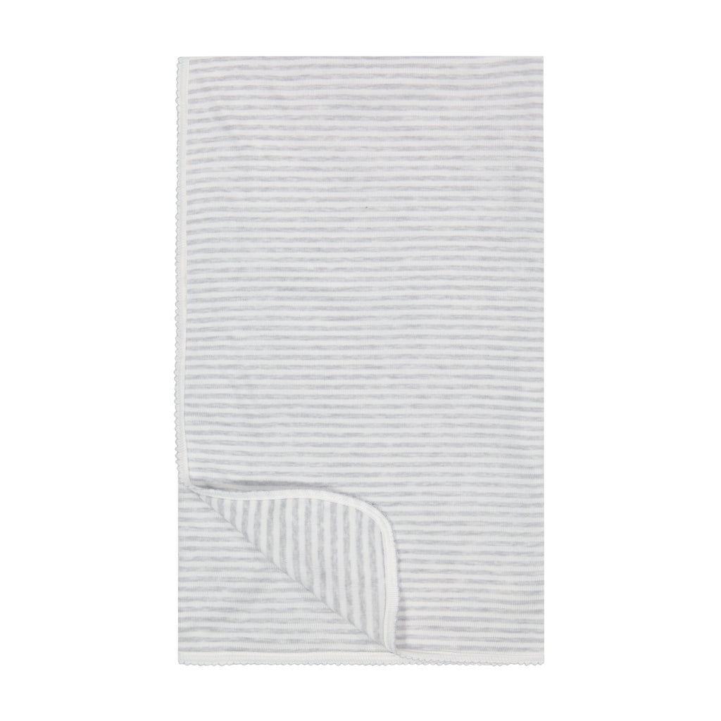 Polkadot BABY BLANKET - Grey Sailor Stripe