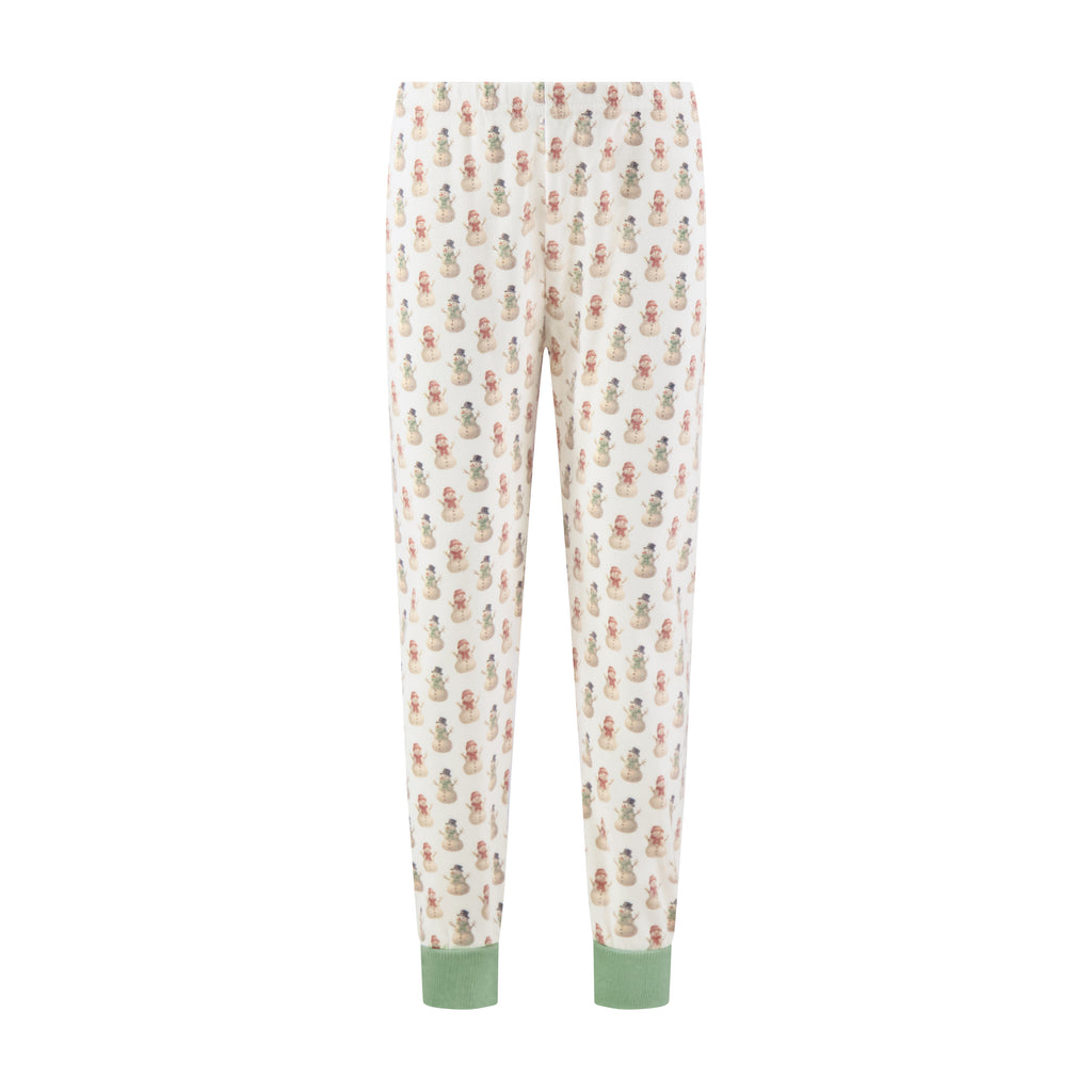 Polkadot BOYS & BABY SET Crew LS & Pant - Vintage Snowman