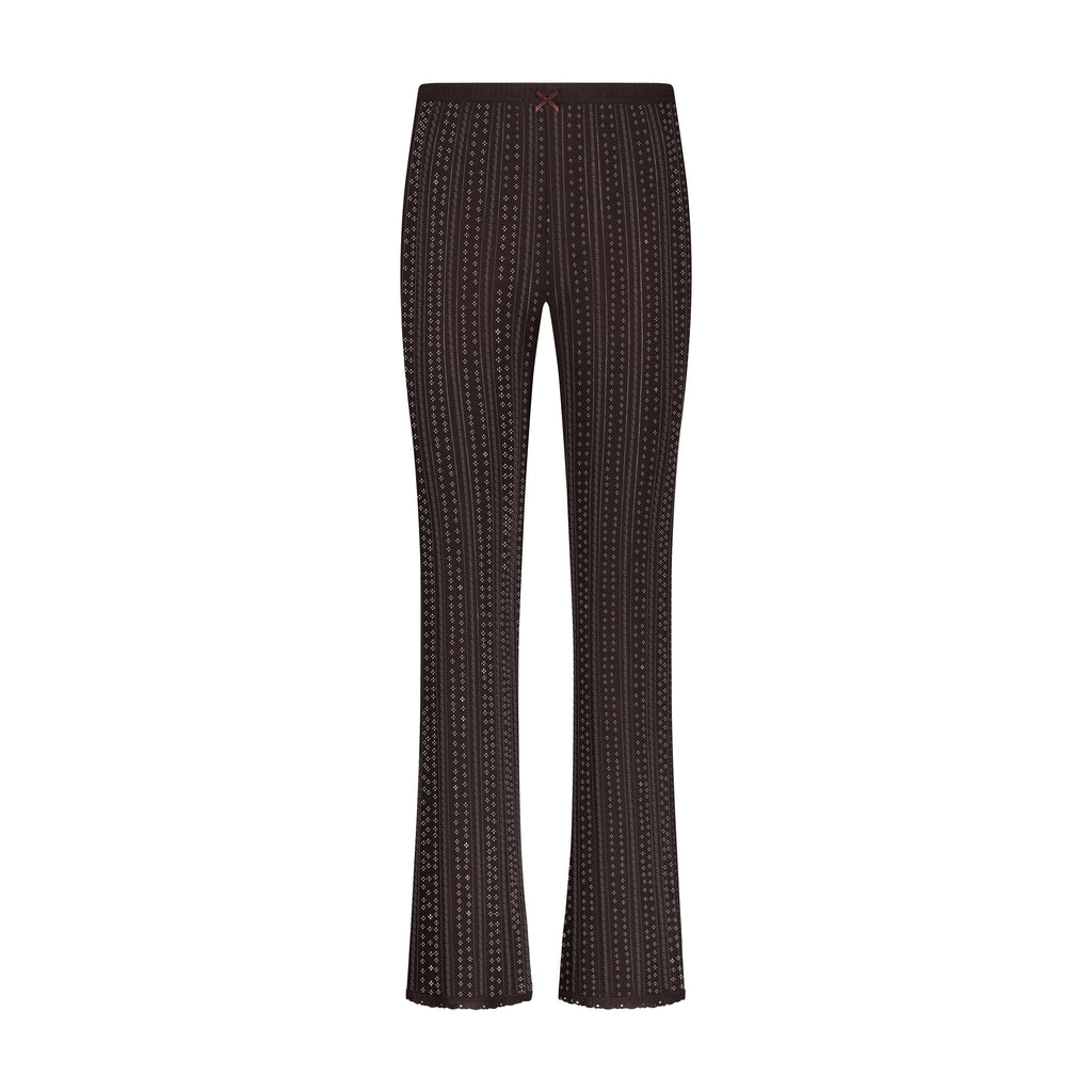 Polkadot LONG PANT - Brown Windsor Pointelle