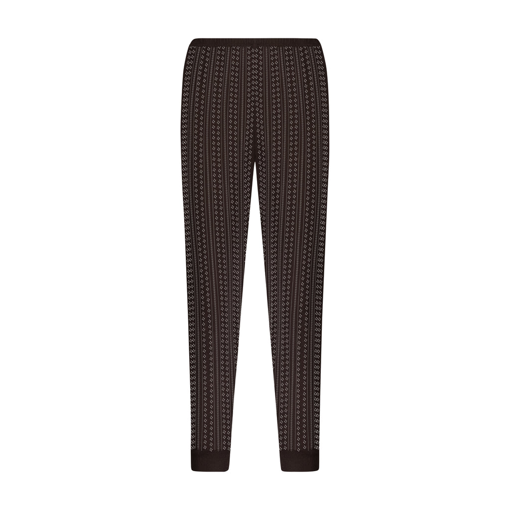 Polkadot JOGGER - Brown Windsor Pointelle