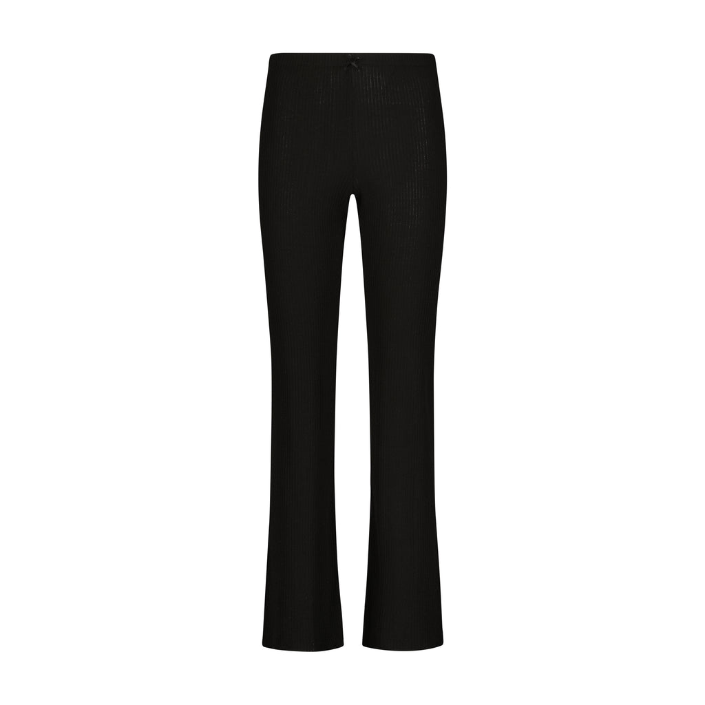 Polkadot LONG PANT - Black Rib Knit