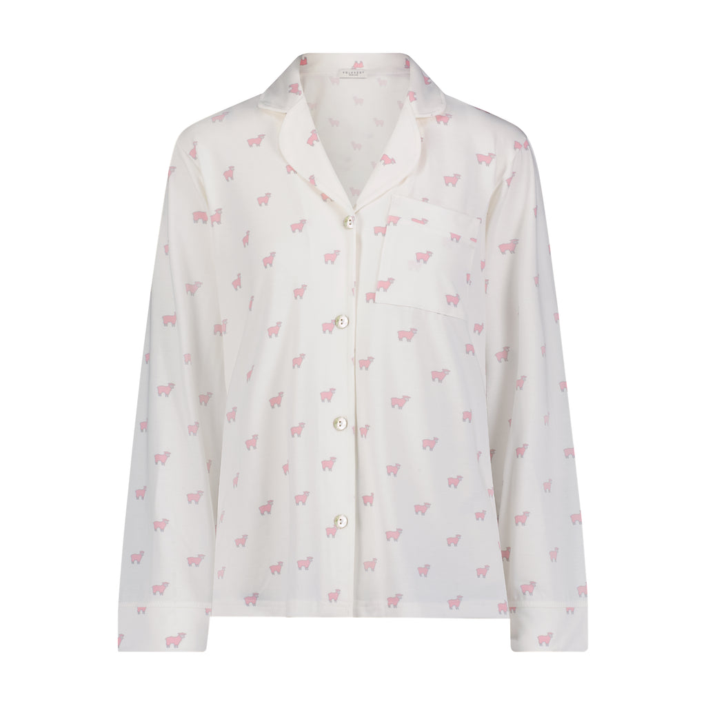 Polkadot CHARLEY Pajama Set - Pink Sheep Print
