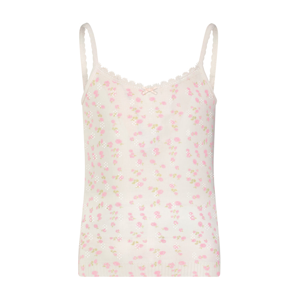 Polkadot GIRLS CAMI - Pink Garden Pointelle