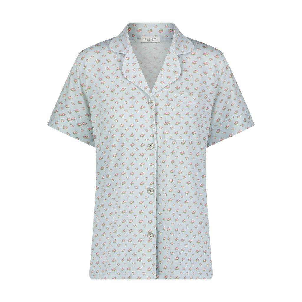 Polkadot HARRY Pajama Set - Blue Ciel Ditsy Rose