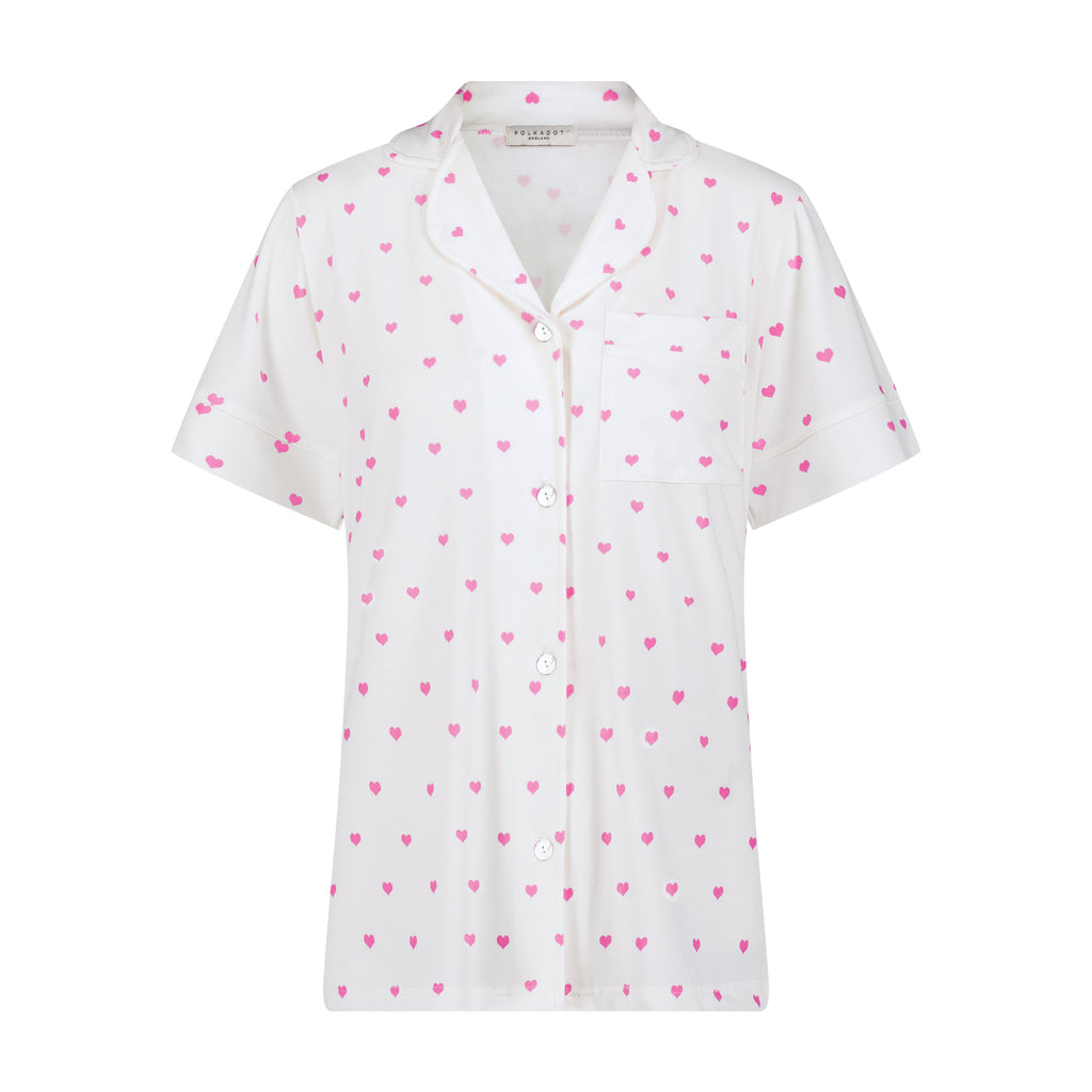 Polkadot HARRY Pajama Set - Pink Hearts Print -NEW COLOR
