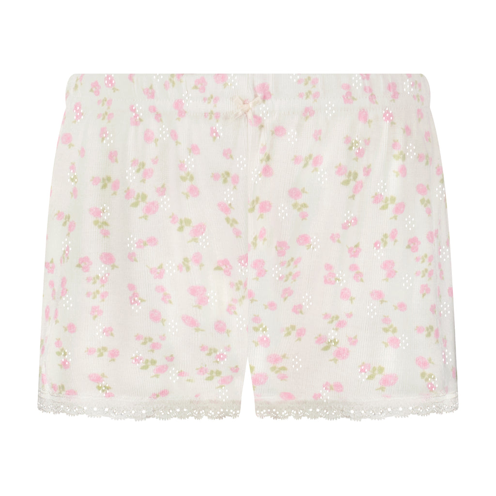 Polkadot GIRLS SHORT - Pink Garden Pointelle
