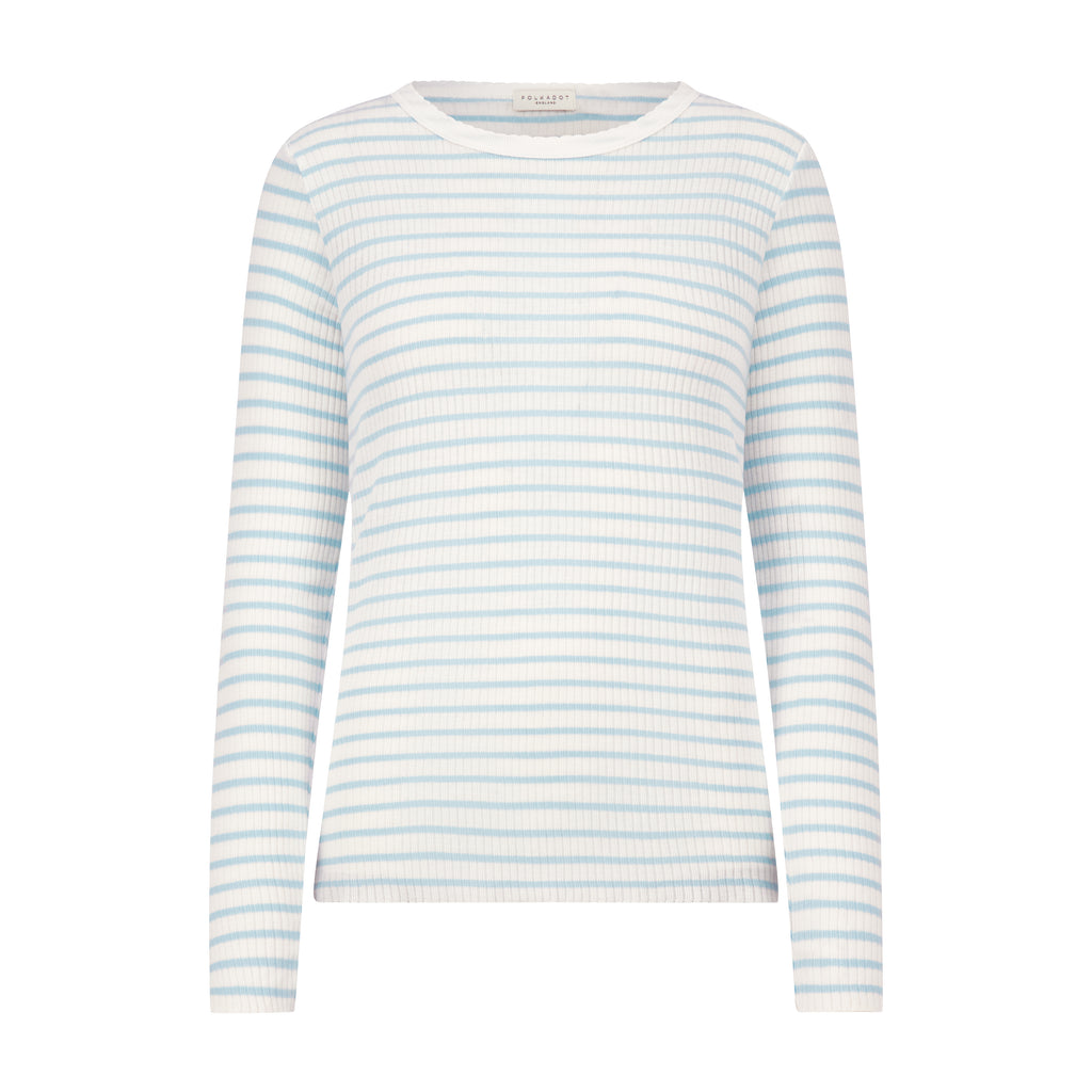 Polkadot RACHEL SLOUCHY - Blue Wide Harbor Rib Stripe