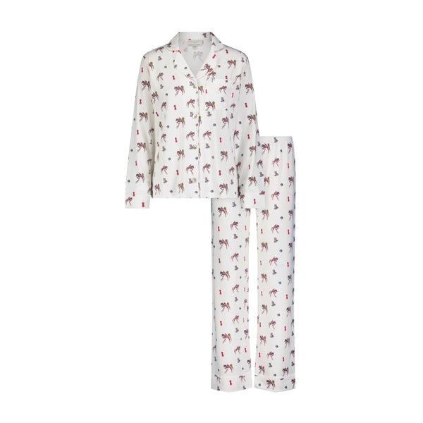Polkadot CHARLEY Pajama Set - Equestrian Print by Lydia Marie Elizabeth -Longer Top