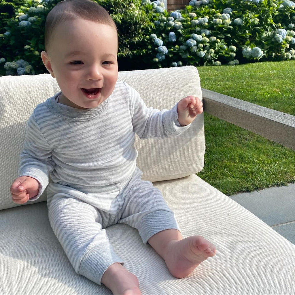 Polkadot BOYS & BABY PANT - Grey Sailor Stripe