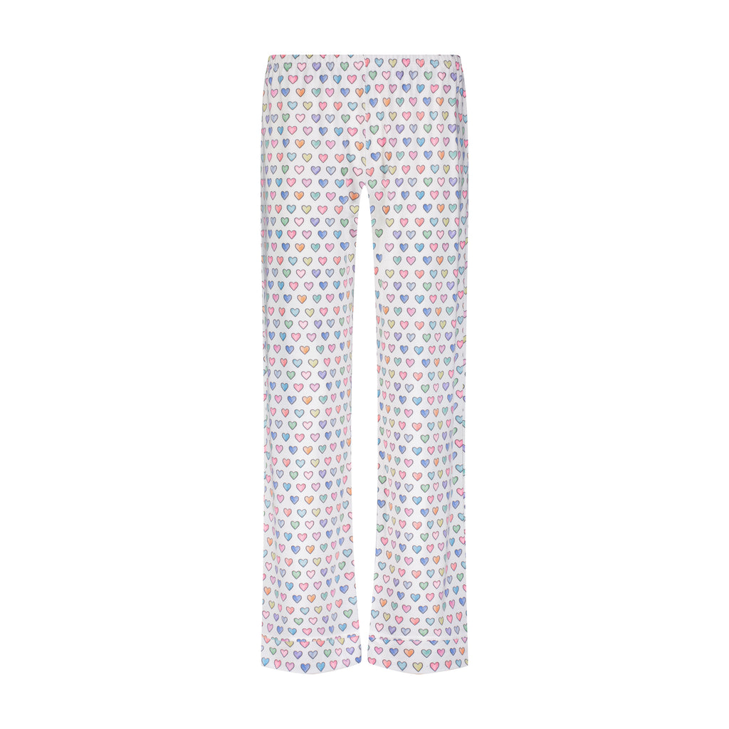Polkadot CHARLEY Pajama Set - Rainbow Hearts Print