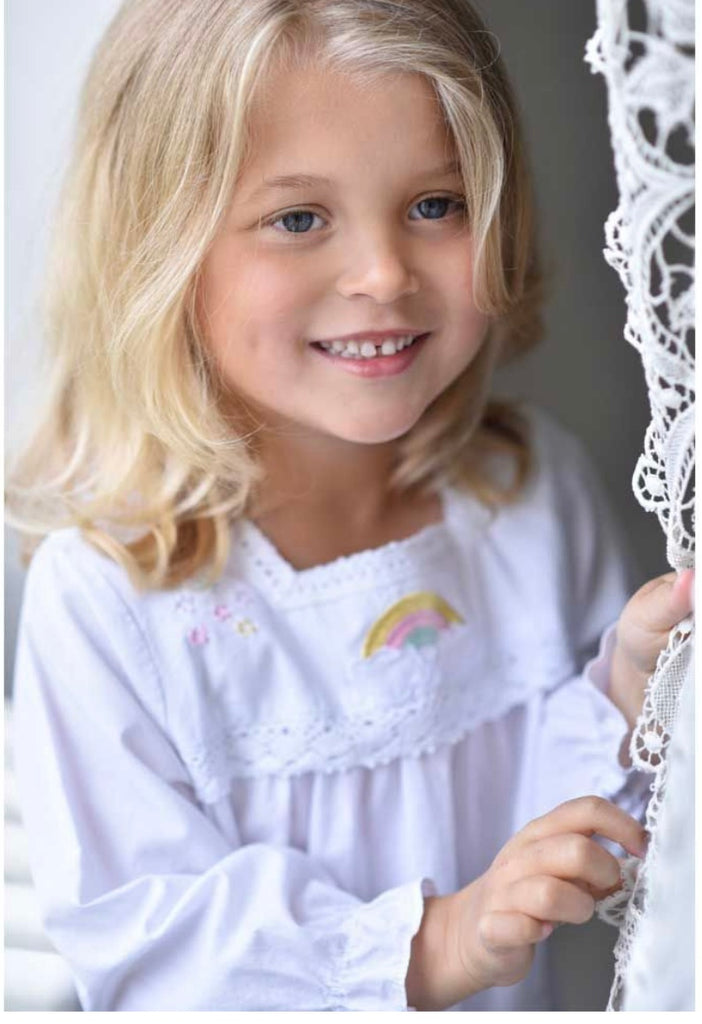 POWELL CRAFT~ Girls embroidered unicorn nightgown 46