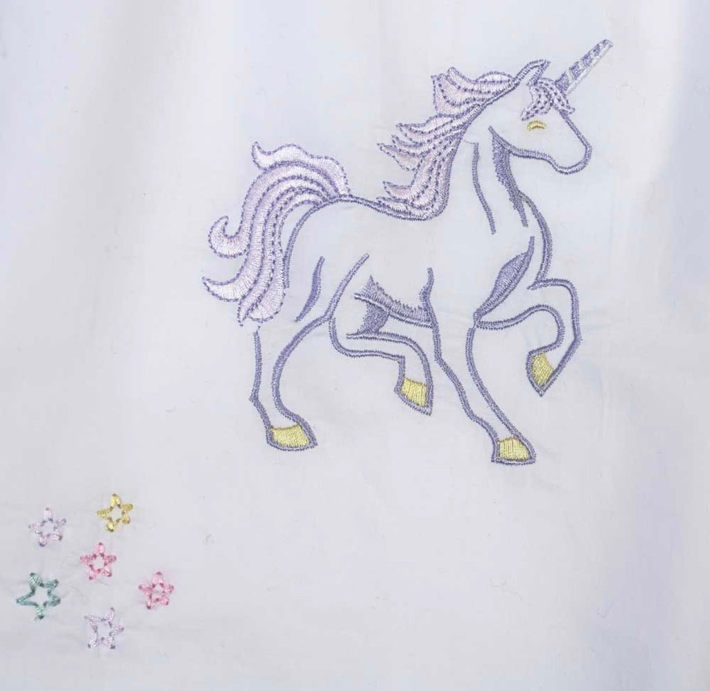 POWELL CRAFT~ Girls embroidered unicorn nightgown 46