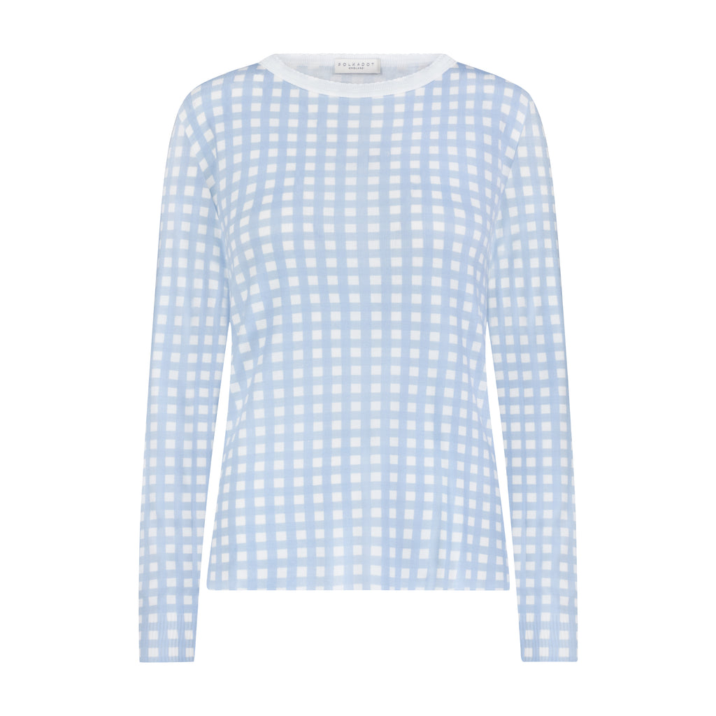 Polkadot RACHEL SLOUCHY - Blue Gingham Print