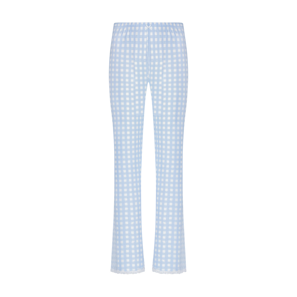Polkadot LONG PANT - Blue Gingham Print