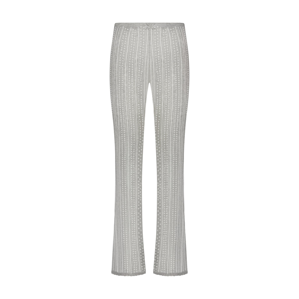 Polkadot LONG PANT - Heather Grey Windsor Pointelle