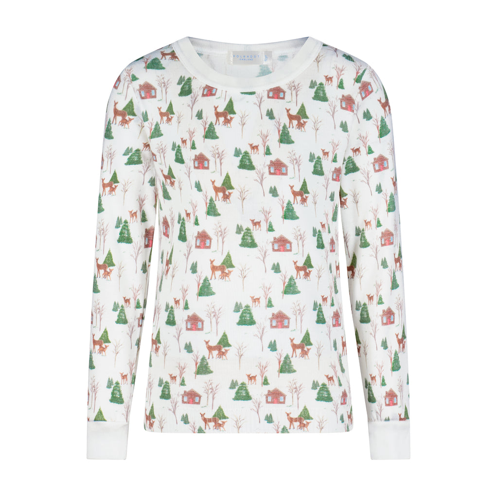 Polkadot BOYS & BABY SET Crew LS & Pant - Rustic Deer Print