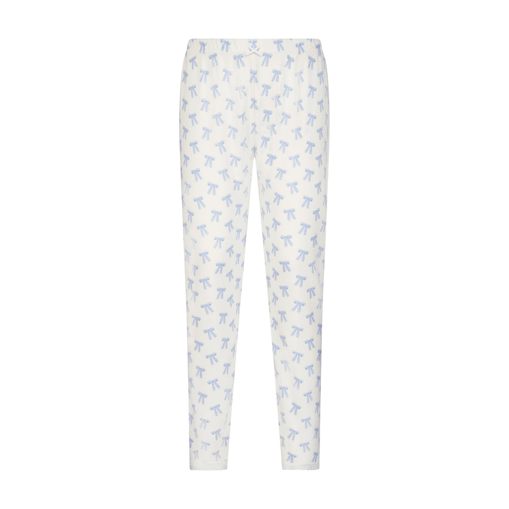 Polkadot GIRLS & BABY SET Crew LS & Pant - Blue Forever Love Bow Print
