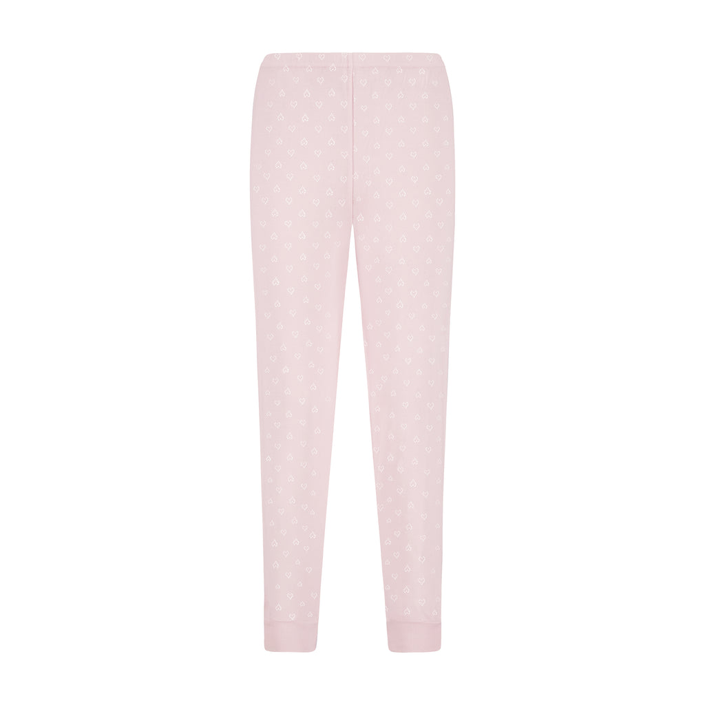 Polkadot JOGGER - Shell Pink Hearts Pointelle
