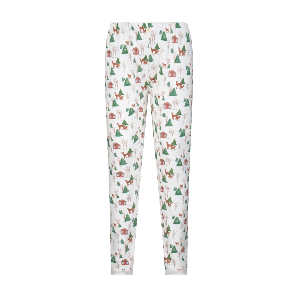 Polkadot GIRLS SET Crew LS & Pant - Rustic Deer Print
