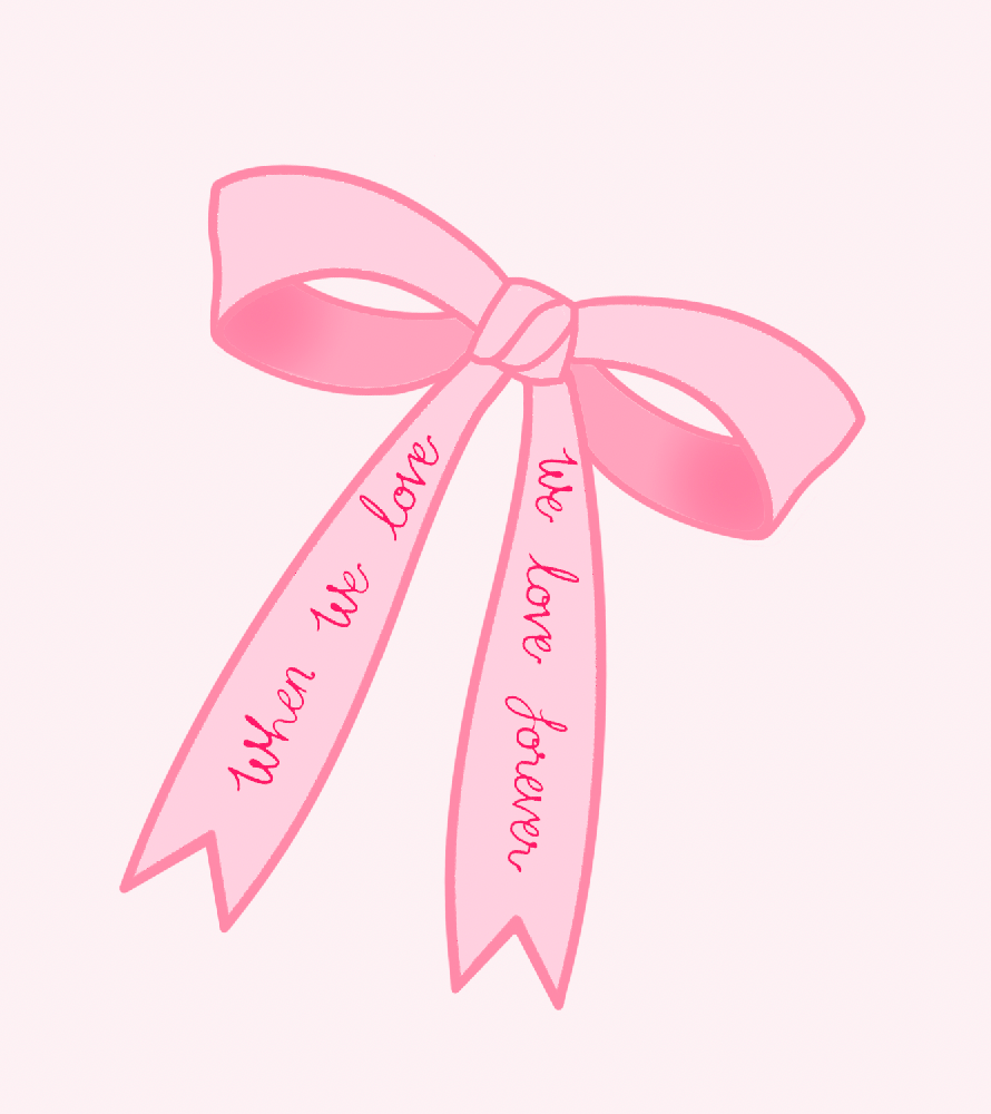 Polkadot GIRLS SHORT - Pink Forever Love Bow Print