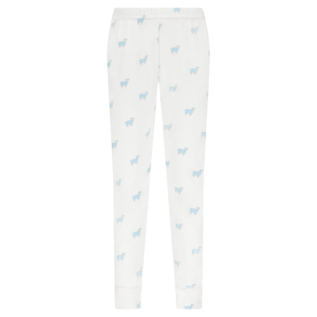 Polkadot BABY BOYS SET Crew LS & Pant - Blue Sheep Print