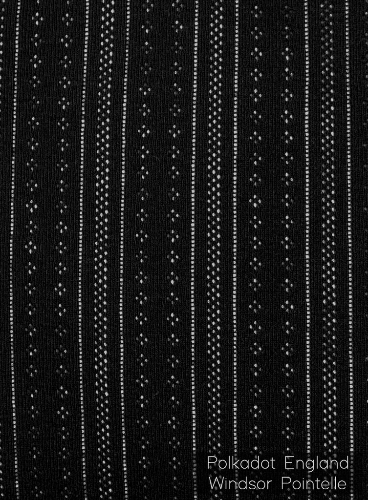 Polkadot NELL CROP SLOUCHY - Black Windsor Pointelle