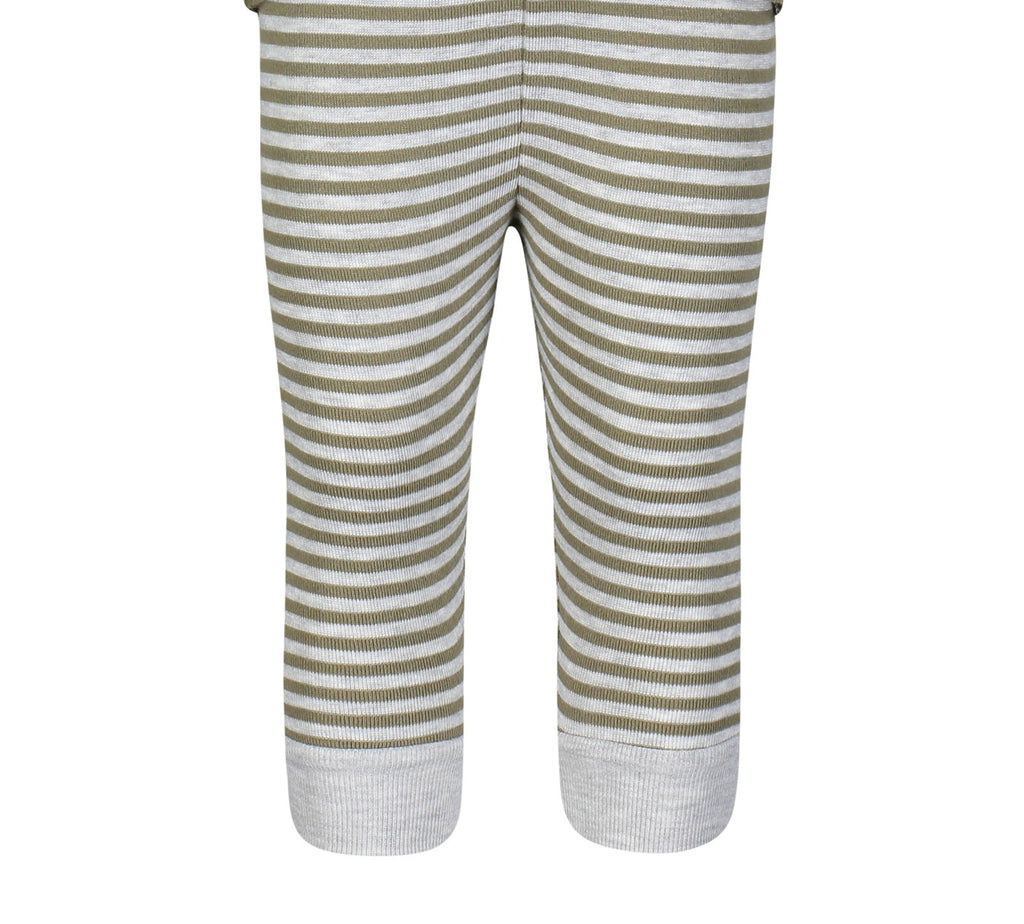 Polkadot BOYS & BABY SET Crew LS & Pant - Loden/Heather Grey Sailor Stripe
