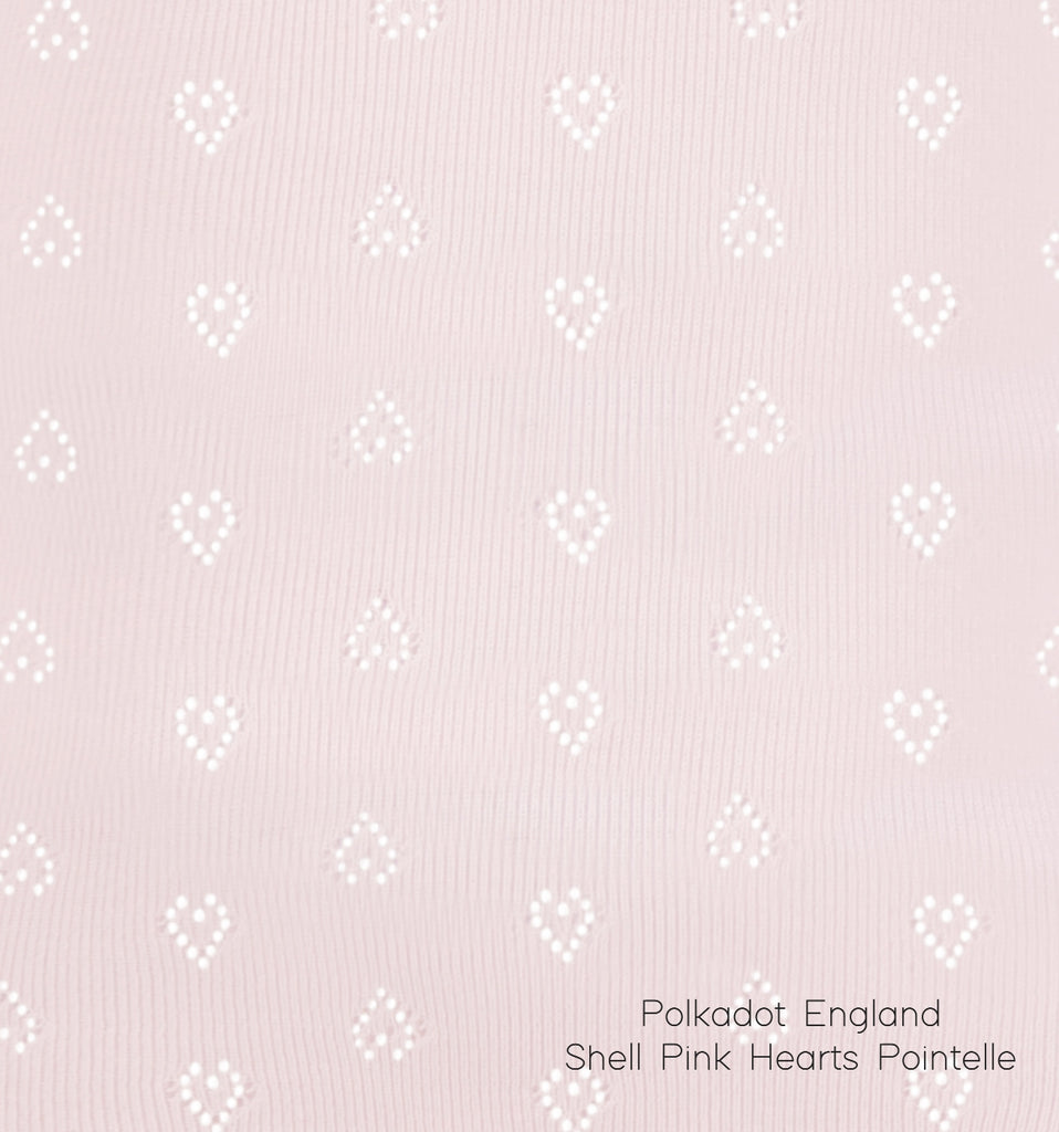 Polkadot JOGGER - Shell Pink Hearts Pointelle