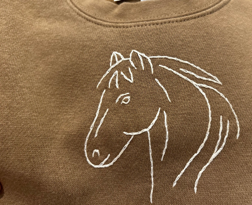 SWEET OLIVE STREET~ Horse silhouette sweatshirt