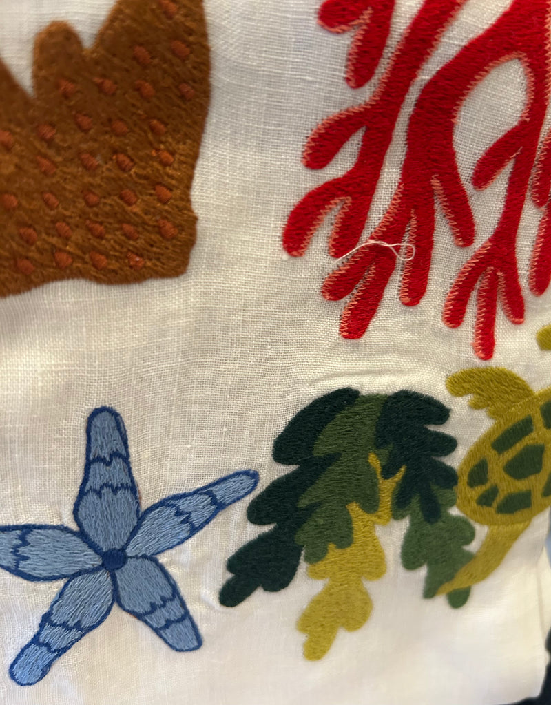 BENARAS~ Natural ivory sealife kaftan 24864