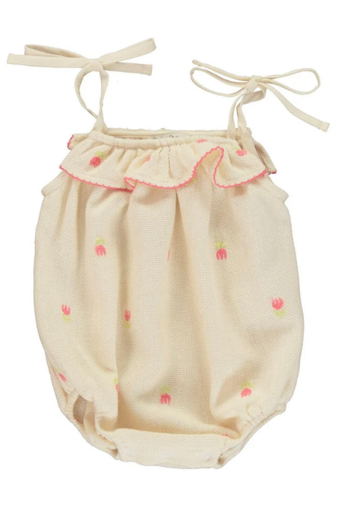 BEBE ORGANIC~Delilah romper signature tulips
