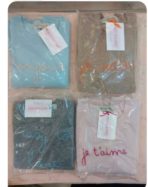 SWEET OLIVE STREET~ Cashmere kids sweater