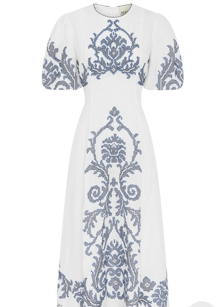 ALEMAIS~ Hazel embroidered midi dress | RELAX HAMPTON ALEMAIS~ Hazel embroidered midi dress | RELAX HAMPTON