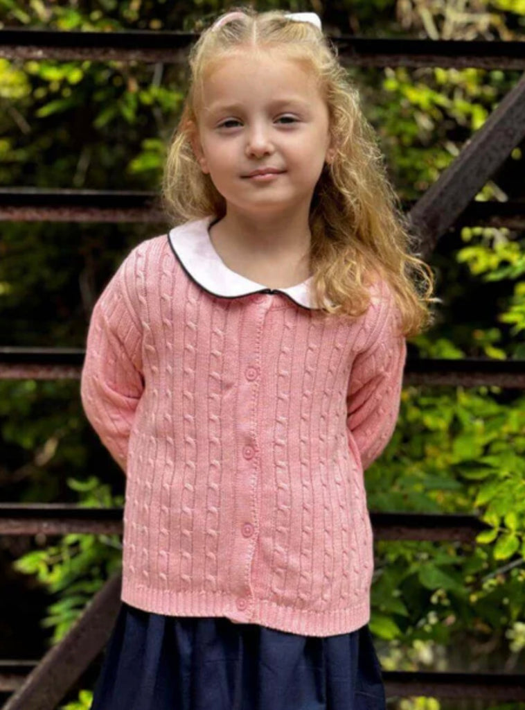 EMILY LACEY~ Cotton cable knit cardigan