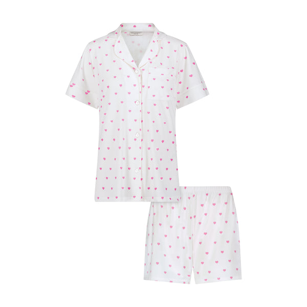 Polkadot HARRY Pajama Set - Pink Hearts Print -NEW COLOR