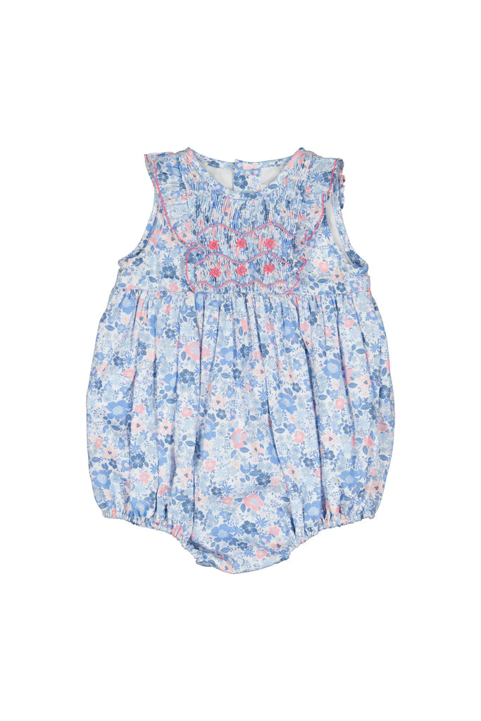ANTOINETTE PARIS~ Marguerite floral sleeveless smocked bubble