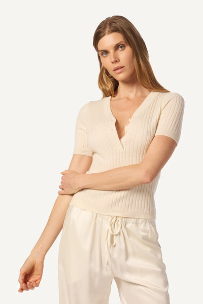 SABLYN~ Kennedy v neck short sleeve Henley