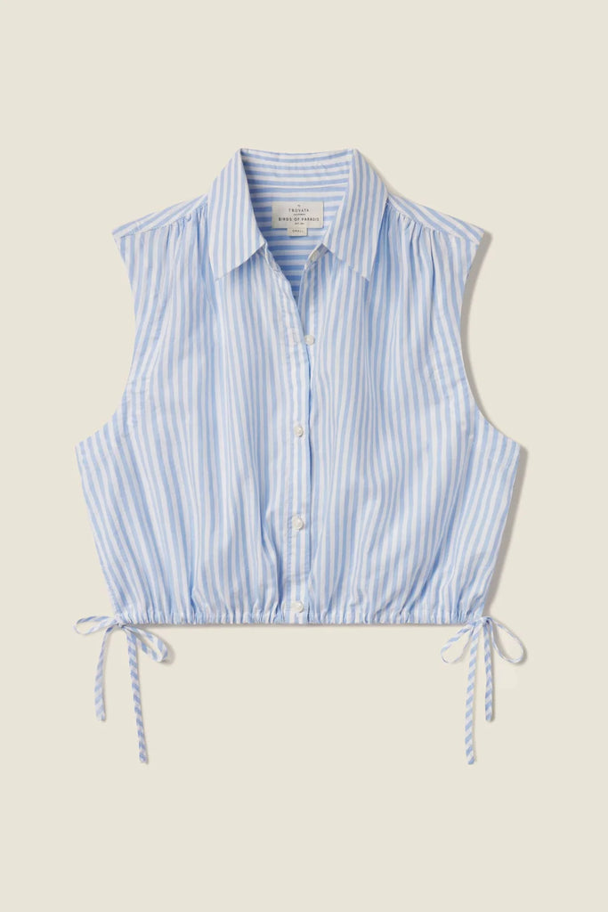 TROVATA~ Ivy shirt in coastal stripe