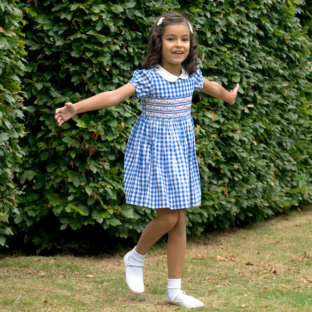 RACHEL RILEY~ Daisy check smocked dress