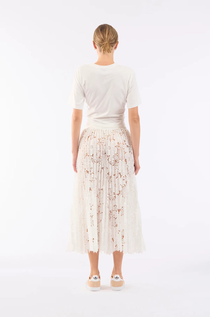 LE SUPERBE~ White sunflower lace skirt