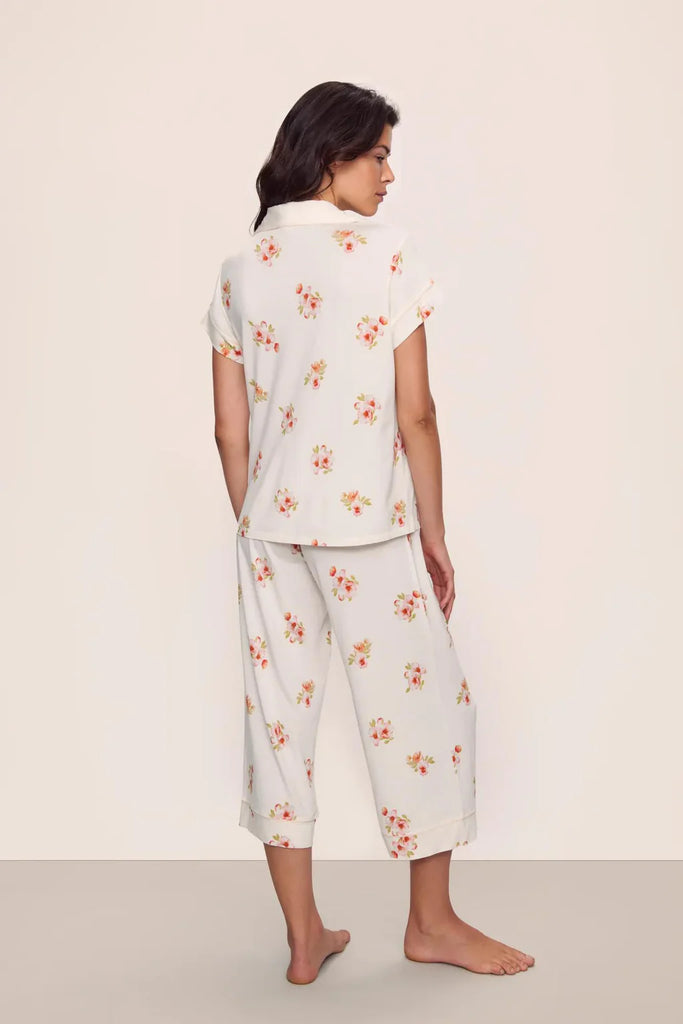 EBERJEY~ Floral boom s/s crop pj set