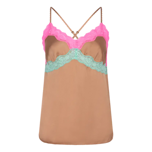 LOVE STORIES~ Pandora camisole with colorful lace