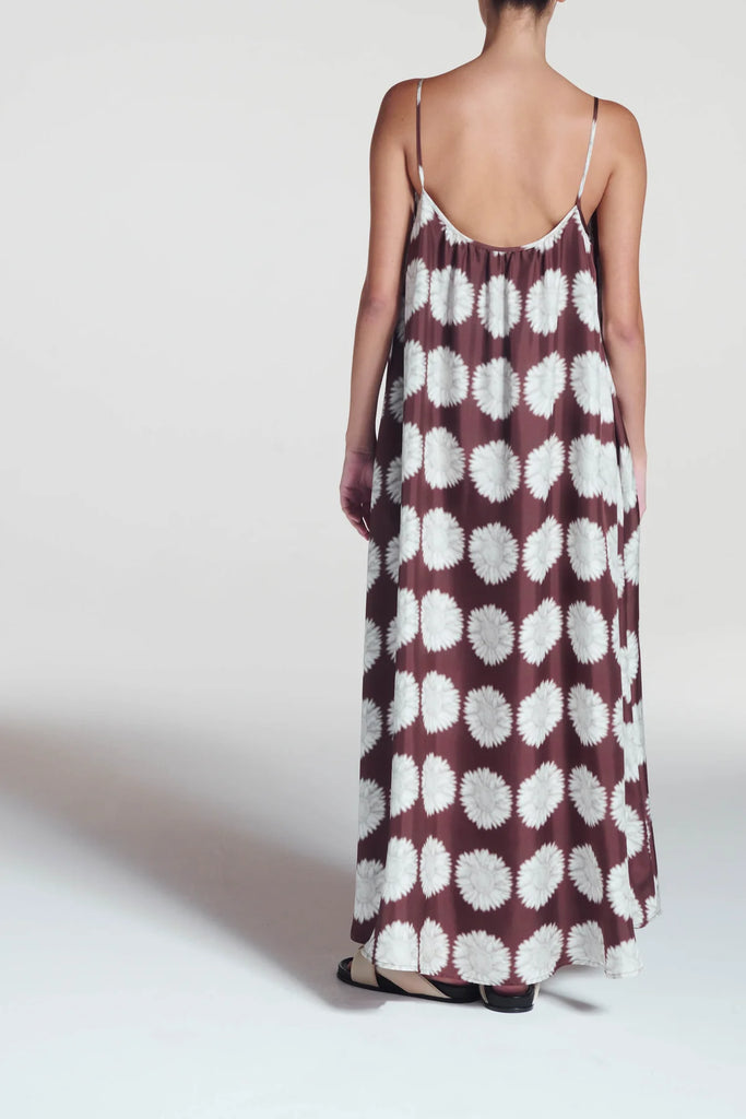 ASCENO~ Napoli sunflower silk sundress